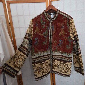 Fantastic ConditingSag Harbor Textured Jacket in Fun Coordinating Patterns sz 16